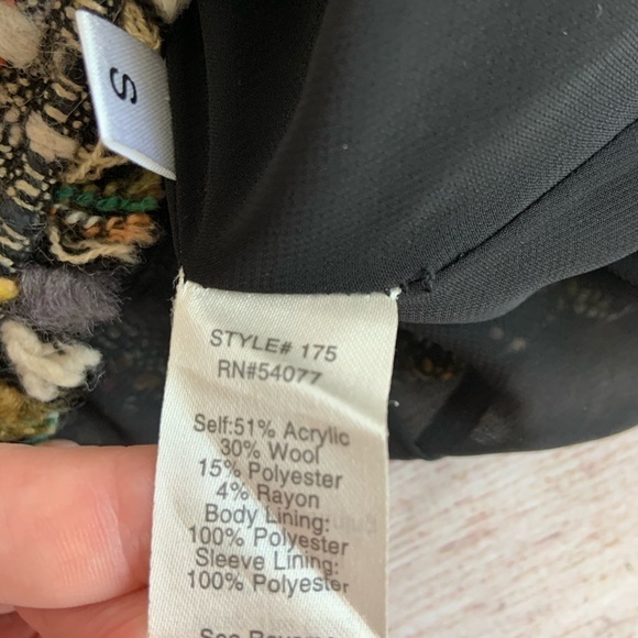 CAbi Cropped Fringed Jacket Small - Picture 7 of 7